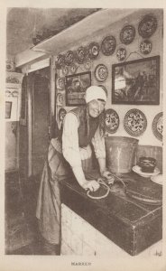 Marken Dutch Lady Working Costume Old Postcard
