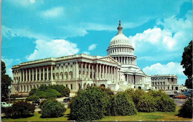 United States Capitol Washington DC Postcard PM Dover DE Clean Cancel WOB Note 