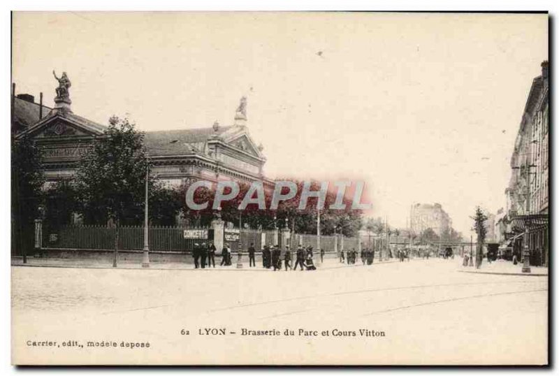 Old Postcard Brasserie Lyon Brasserie du Parc and during Vitton