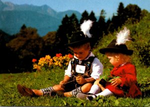 Germany Young Chilldren In Local Costume