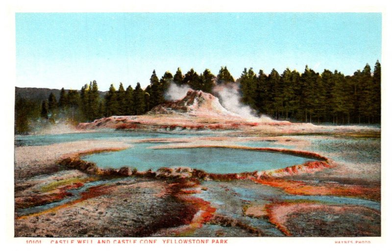 Yellowstone National Park, J.E. Haynes, Castle Well and Castle Cone