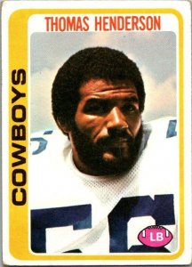 1978 Topps Football Card Thomas Henderson Dallas Cowboys sk7208
