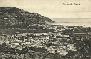 greece, SAMOS KARLOVASI Καρλόβασι, Panorama (1910s) Emmanuel Rigenou Postcard