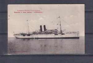 FRANCE, SHIP,   VENEZUELA , C.G.T., c1910 ppc., unused.
