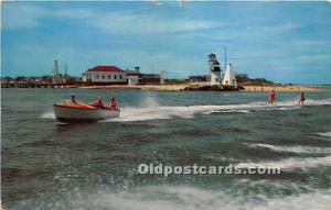  Nantucket, Massachusetts, MA, USA Water Skiing Postcard Water Skiing