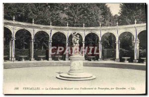 Old Postcard Versailles Colonnade From Mansard With & # 39enlevement Proserpi...