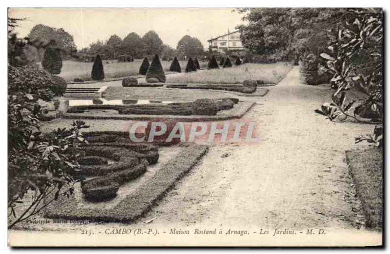 Postcard Old House Cambo Rostand Arnaga Gardens