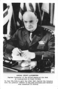 General Dwight Eisenhower US Military Real Photo Vintage Postcard AA74456