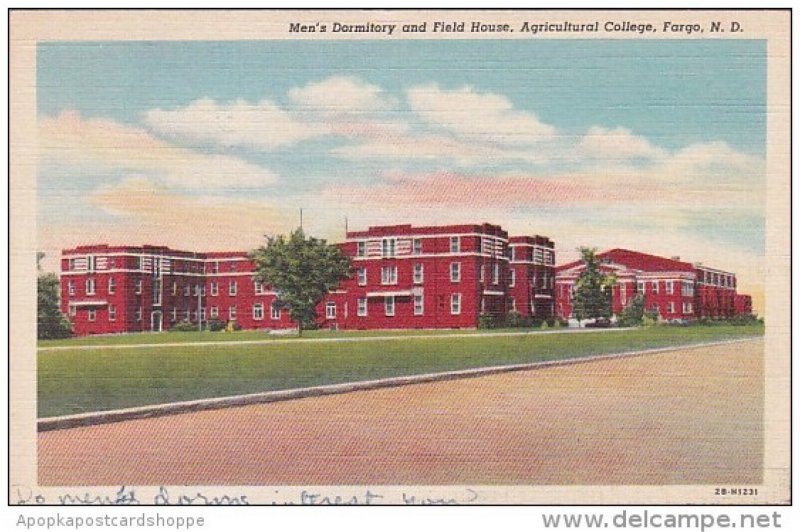 North Dakota Fargo Men's Dormitory and Field House Agricultural College ...