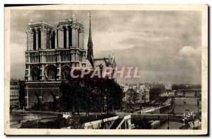 Old Postcard Paris Notre Dame De Paris General View