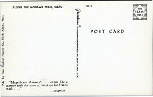 Along the Mohawk Trail - autumn foliage , Massachusetts postcard