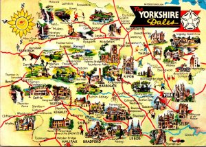 England Map Of The Yorkshire Dales