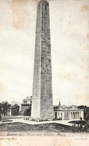 Vintage Postcard Bunker Hill Monument 221 Feet Landmark Boston Massachusetts MA