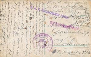 Slovenia Pettau Ptuj Pionier Bruckenschlag military bridge drill censored 1915