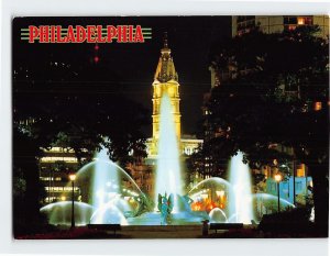 Postcard Swann Memorial Fountain, Philadelphia, Pennsylvania