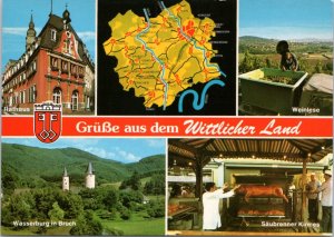 Postcard Germany Map - The Wittlich Depression