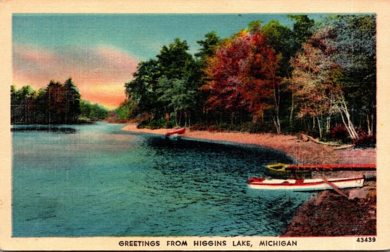 Michigan Greetings From Higgins lake