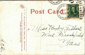 Historic Stone State St. Springfield Mass Gravestone Vintage PM Postcard 