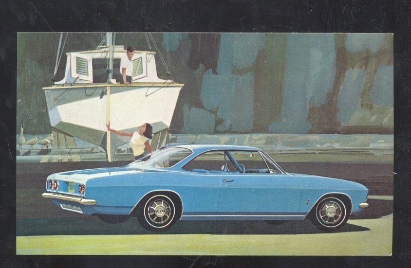 1967 CHEVROLET CORVAIR MONZA SPORT COUPE CAR DEALER ADVERTISING POSTCARD