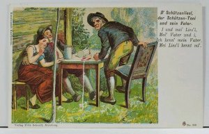 German d'schutzliesel protector c1900 Postcard L8