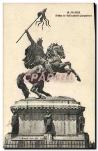 Postcard Ancient Cliff Statue of William the Conqueror