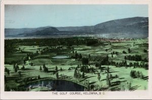 Kelowna BC Golf Course c1955 2 cents Postage Due Stamp Gowen RPPC Postcard H54