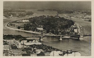 Hungary Budapest panorama 1944 photo postcard