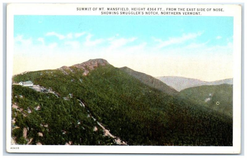 Early 1900s Summit of Mt. Mansfield and Smuggler's Notch, VT Postcard