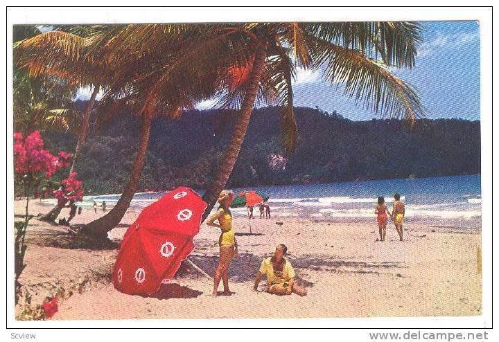 Beach along Maracas Bay near Port of Spain, Trinidad, 40-60s