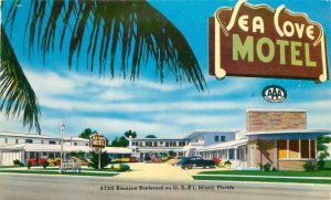Postcard Florida Miami Sea Cove Motel 1954 occupation Colorpicture 23-9846