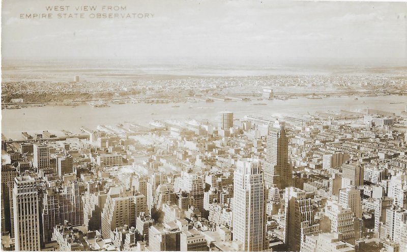 RPPC West View from Empire State Observatory New York City New York