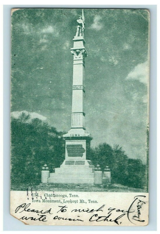 Circa 1900-08 Iowa Monument, Lookout Mt, Chattanooga, Tennessee Vintage P15 