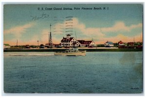 1953 US Coast Guard Station Point Pleasant Beach New Jersey NJ Vintage Postcard