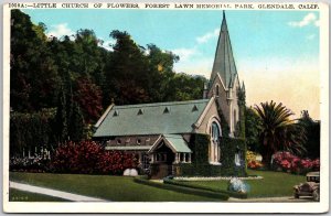 Little Church Of Flowers Forest Lawn Memorial Park Glendale California Postcard