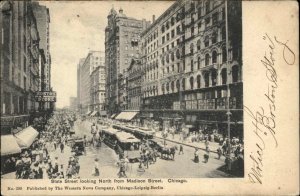 Chicago Illinois IL Trolley Street Scene 1900s-10s Postcard