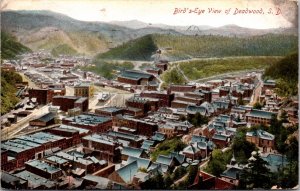 Postcard Birds Eye View of Deadwood, South Dakota