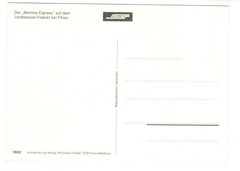 Electric Express Train, Bernina Railway, Bridge in Mountains, Switzerland