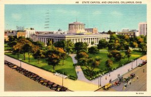 Ohio Columbus State Capitol and Grounds 1940 Curteich