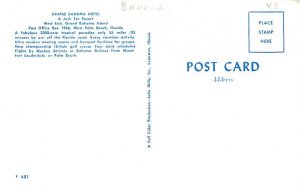 Grand Bahama Hotel West End Bahamas Postcard