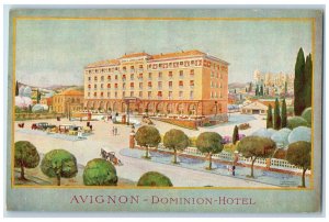 1961 Avignon Dominion Hotel Avignon France Par Avion Stamp Posted Postcard