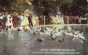 MARSHALL MICHIGAN~FAIR LAKE-CALHOUN FAIR-1st EVER~1910s ROTOGRAPH POSTCARD