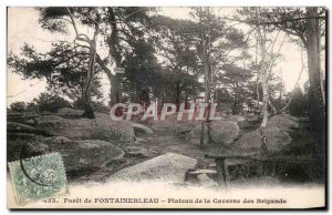 Old Postcard Forest of Fontainebleau Plateau in the Cave of Robbers