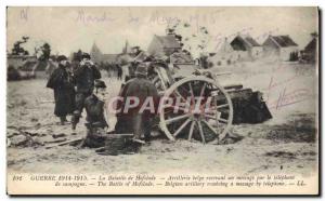 Old Postcard Army Battle of Hofslade Belgian Artillery