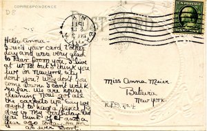 Greeting -   Hearty Good Wishes      (embossed, gold)