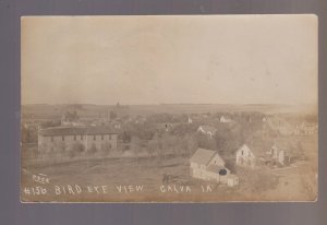 Galva IOWA RPPC 1909 BIRDSEYE VIEW nr Schaller Holstein Storm Lake Ida Grove IA