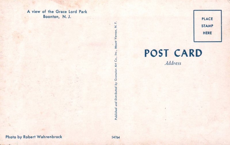 Grace Lord Park,Boonton,NJ BIN