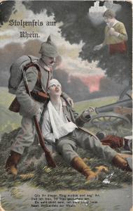 BG4073 injured soldier stohenfels am rhein germany military militaria propaganda