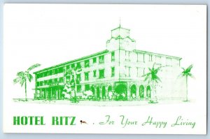 St Petersburg Florida FL Postcard Hotel Ritz For Your Happy Living Building 1910
