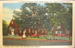 Myrtle Beach SC Church Postcard