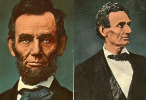 (2) Postcards  Abraham Lincoln Portraits. 16th President of the United State R7